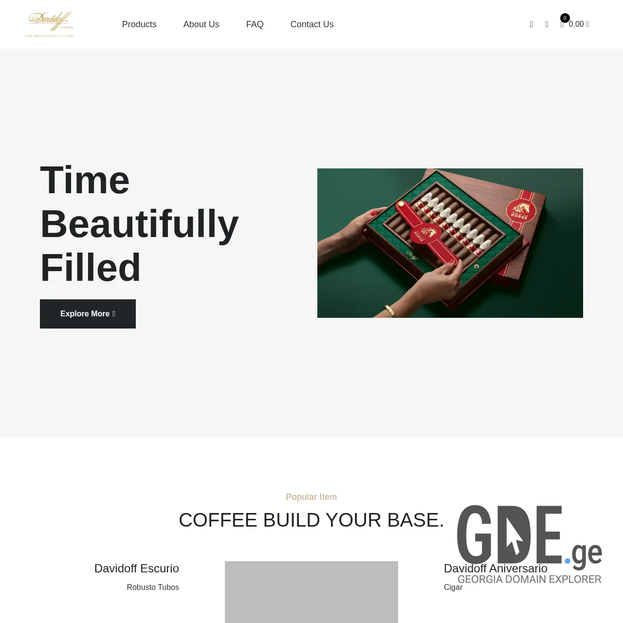 Screenshot of the site davidoff.ge at 2026-03-01