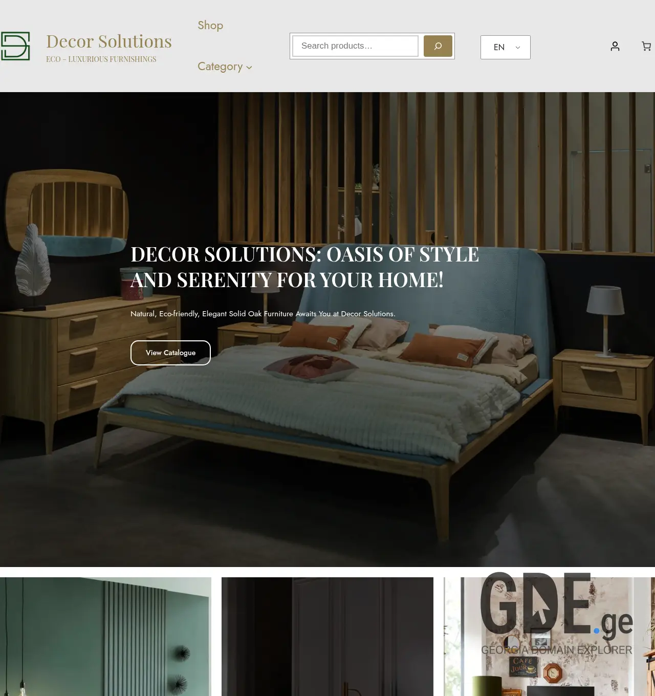 Screenshot of the site decorsolutions.ge at 2026-05-14