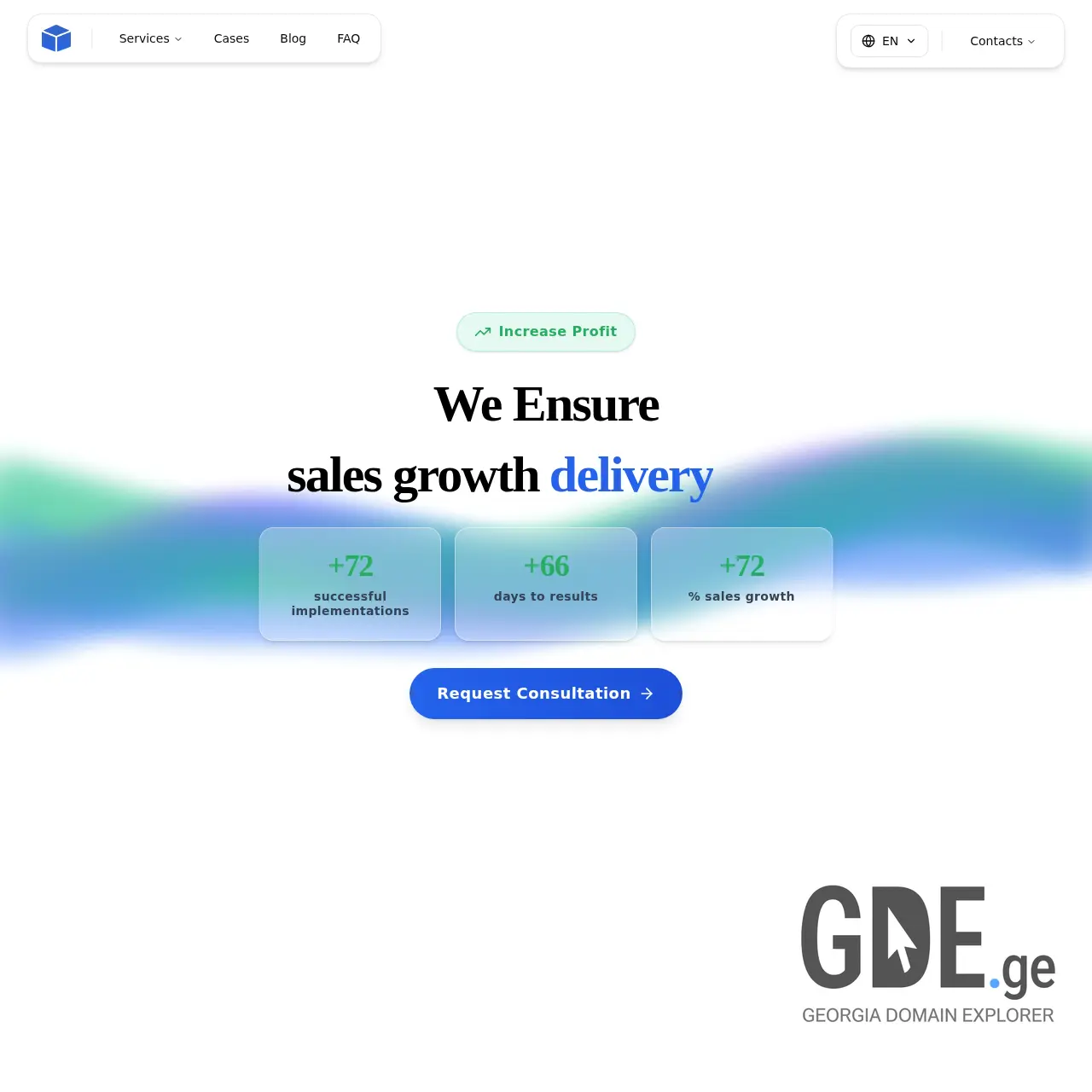 Screenshot of the site deliverysetup.ge at 2026-03-29