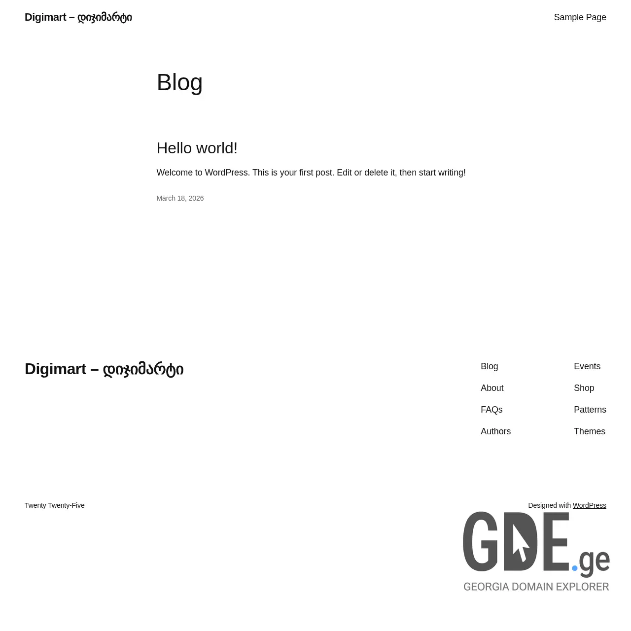Screenshot of the site digimart.ge at 2026-03-19