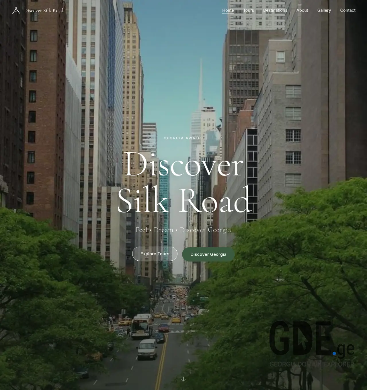 Screenshot of the site discoversilkroad.ge at 2026-05-19