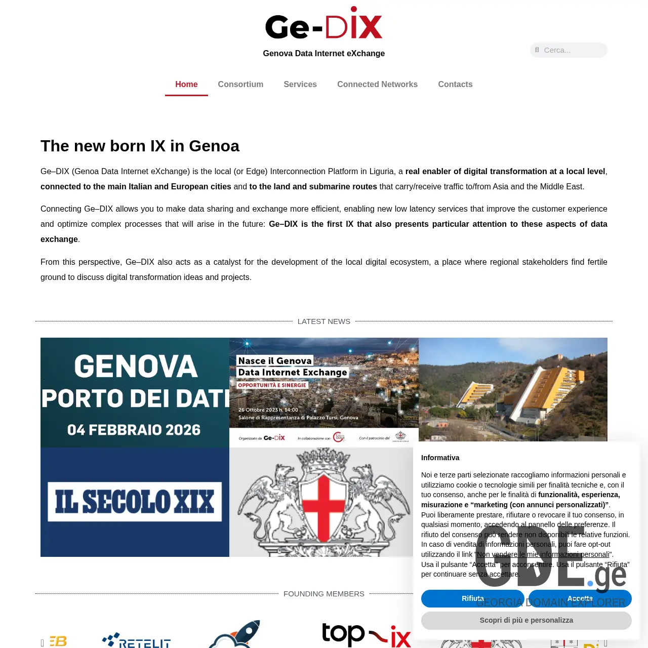 Screenshot of the site dix.ge at 2026-03-29