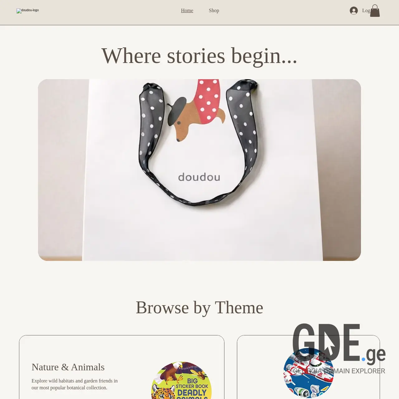 Screenshot of the site doudou.ge at 2026-03-25