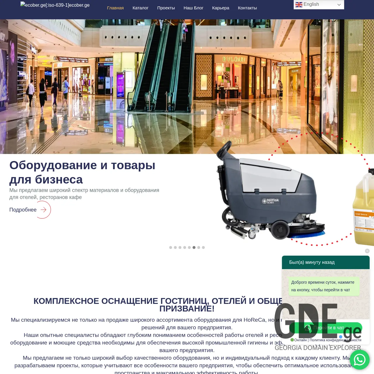 Screenshot of the site ecober.ge at 2026-03-29