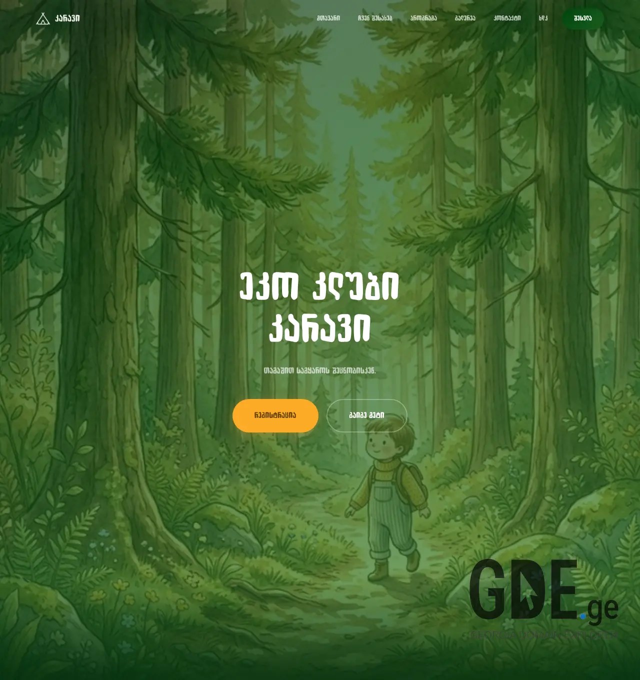 Screenshot of the site ecoclub.ge at 2026-07-12