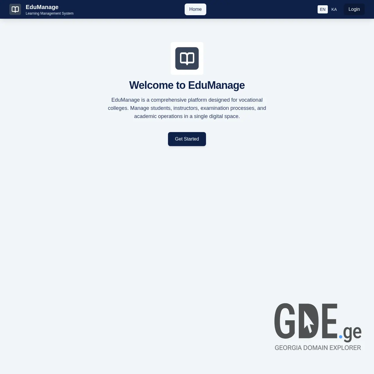 Screenshot of the site edum.ge at 2026-03-16