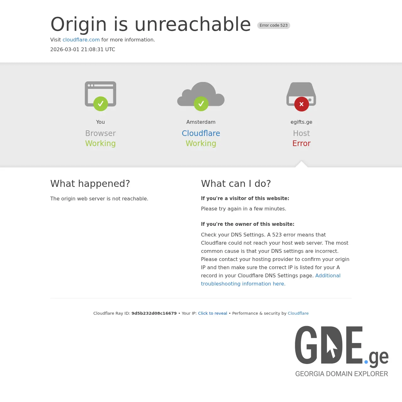 Screenshot of the site egifts.ge at 2026-03-01