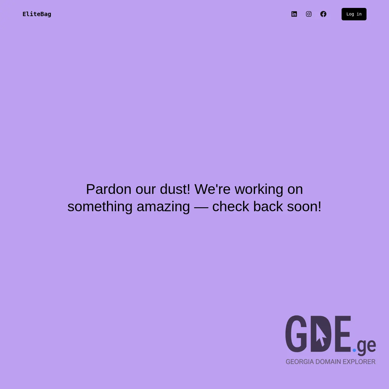 Screenshot of the site elitebag.ge at 2026-03-22