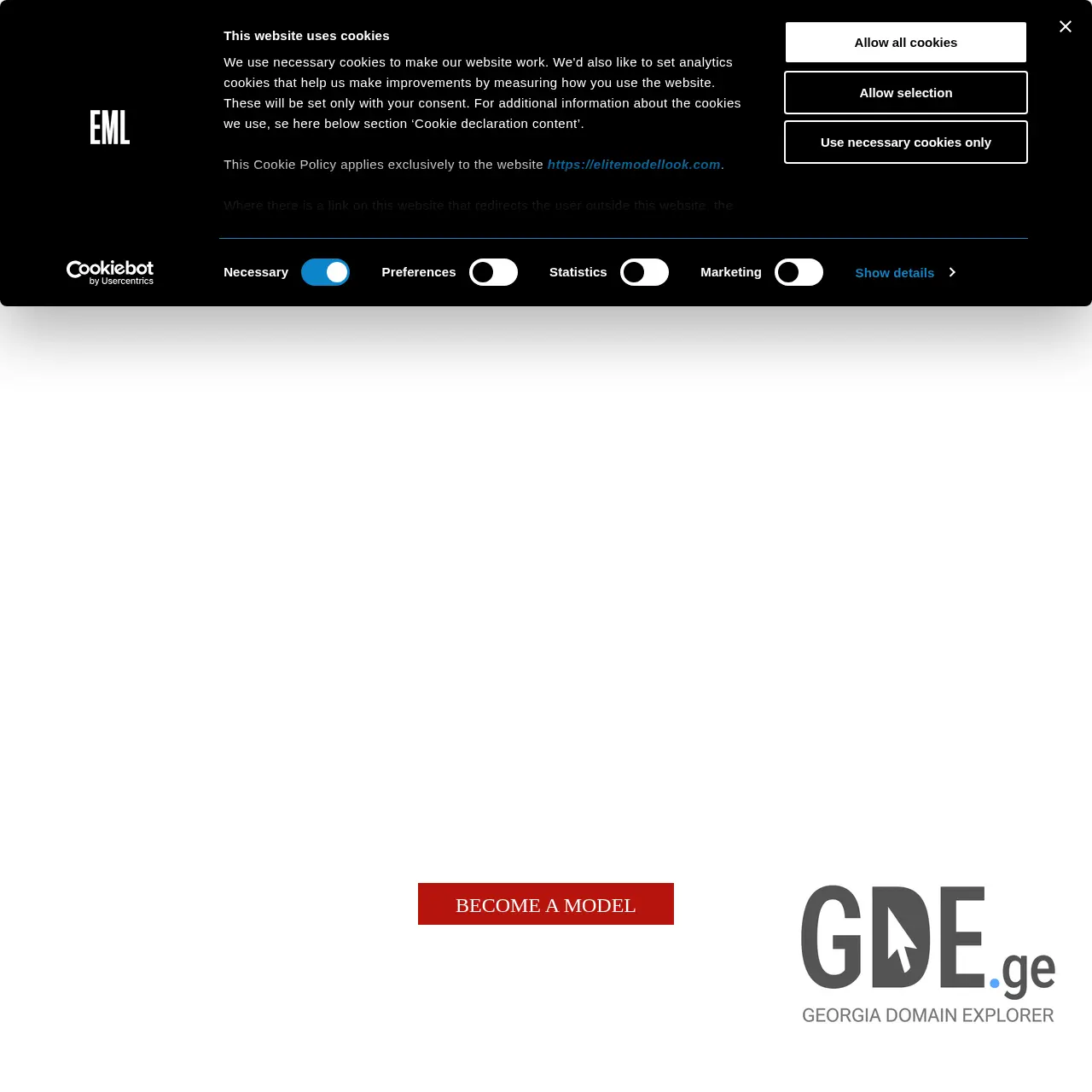 Screenshot of the site elitemodellook.ge at 2026-03-31