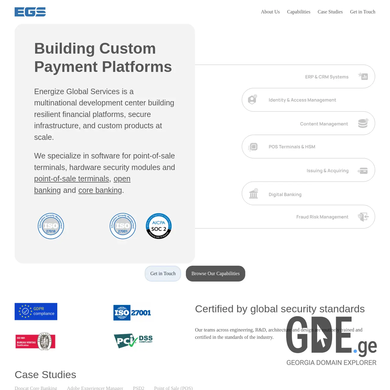 Screenshot of the site energizeglobal.ge at 2026-03-29