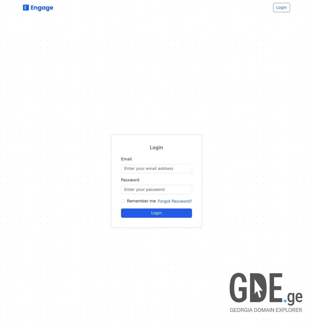 Screenshot of the site engage.ge at 2026-05-12