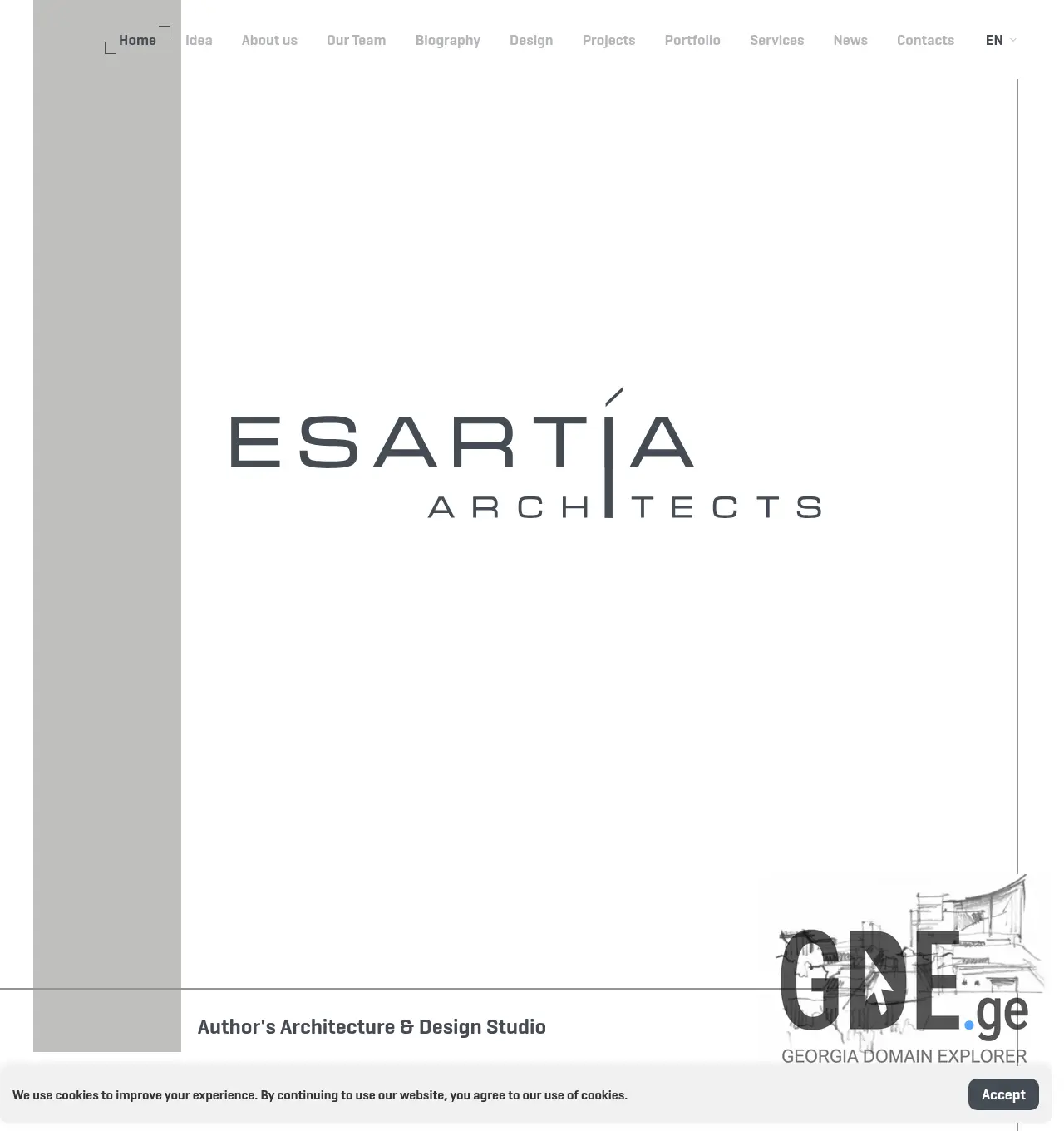 Screenshot of the site esartia.ge at 2026-05-29