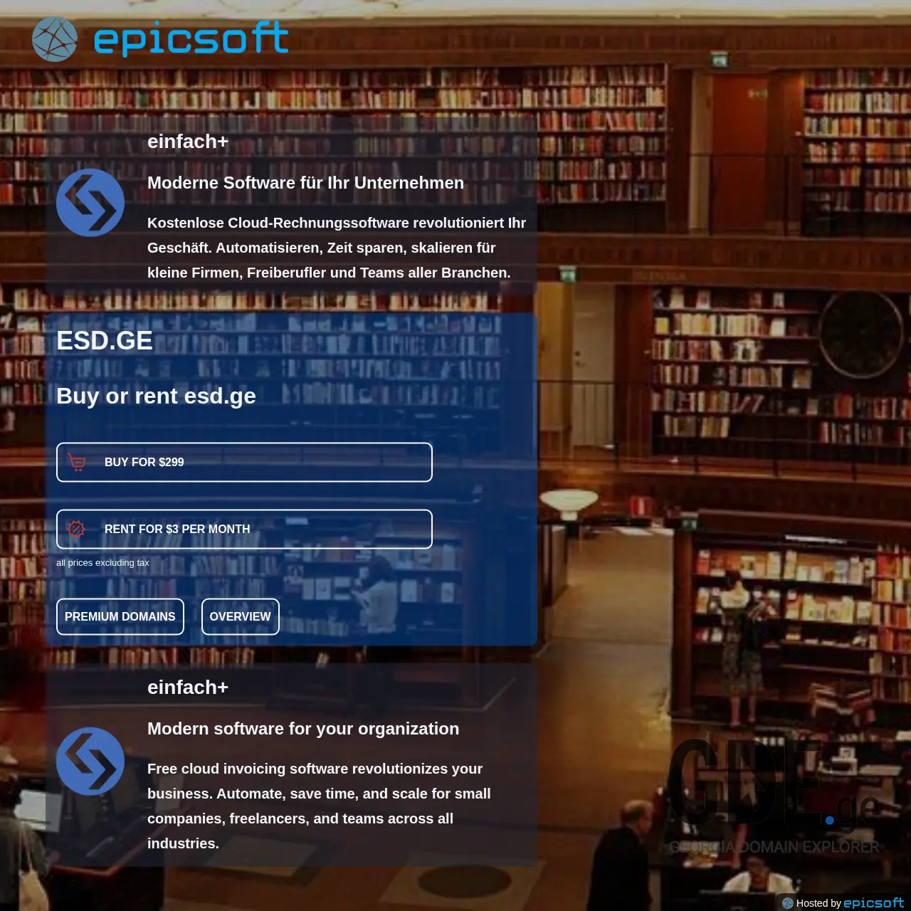 Screenshot of the site esd.ge at 2026-03-26