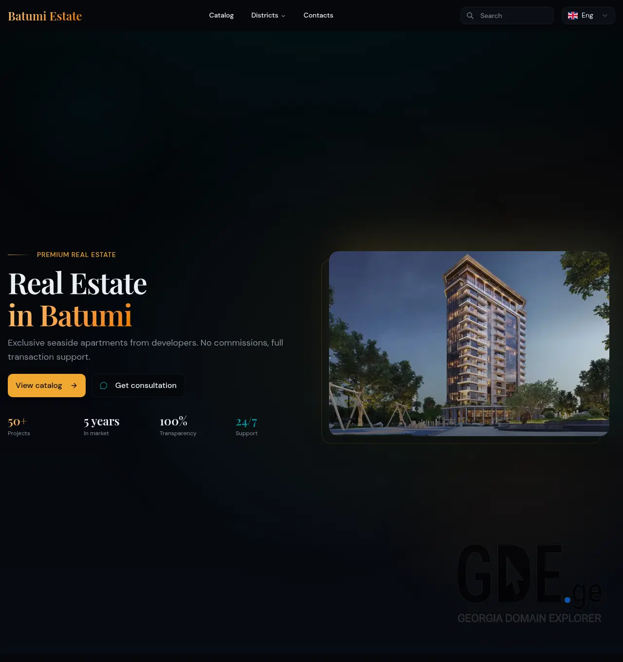 Screenshot of the site estate-georgia.ge at 2026-06-05
