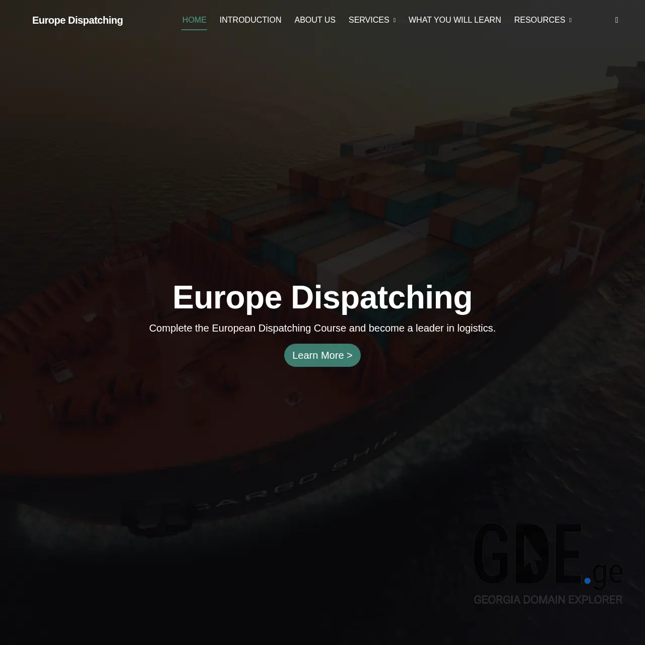 Screenshot of the site europedispatching.ge at 2026-03-02