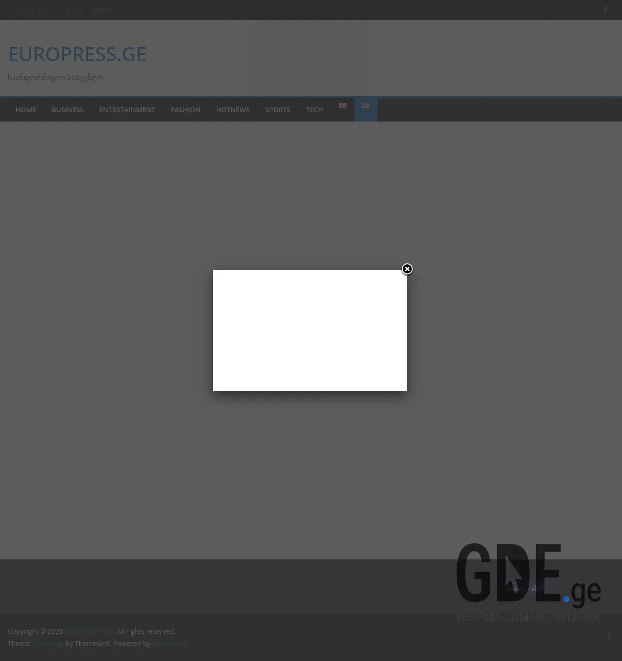 Screenshot of the site europress.ge at 2026-06-14