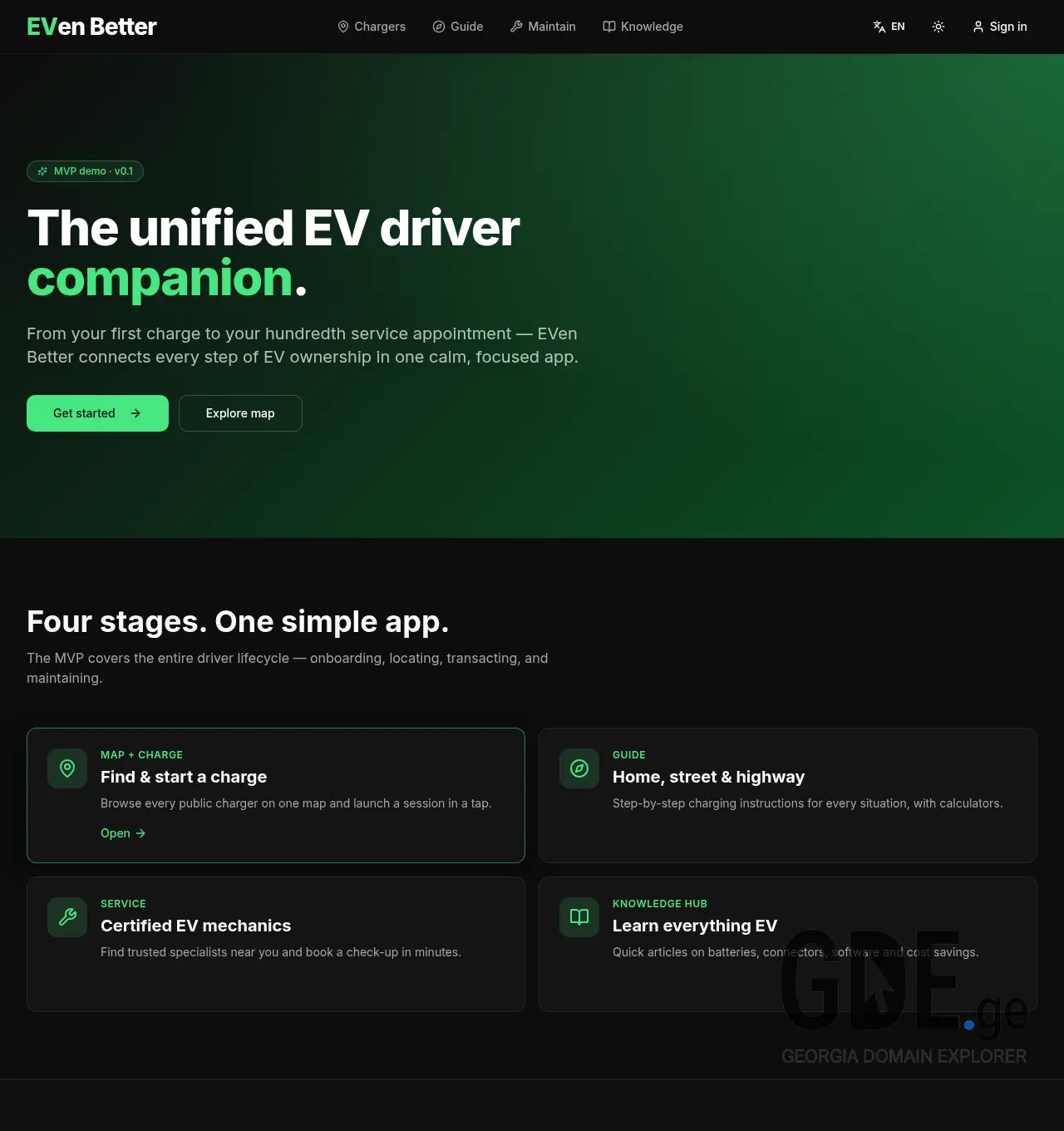 Screenshot of the site evenbetter.ge at 2026-06-24