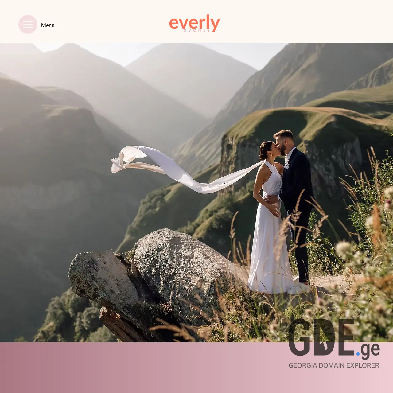 Screenshot of the site everlyevents.ge at 2026-03-29
