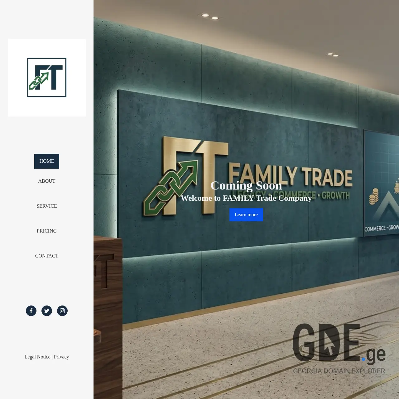 Screenshot of the site familytrade.ge at 2026-03-18