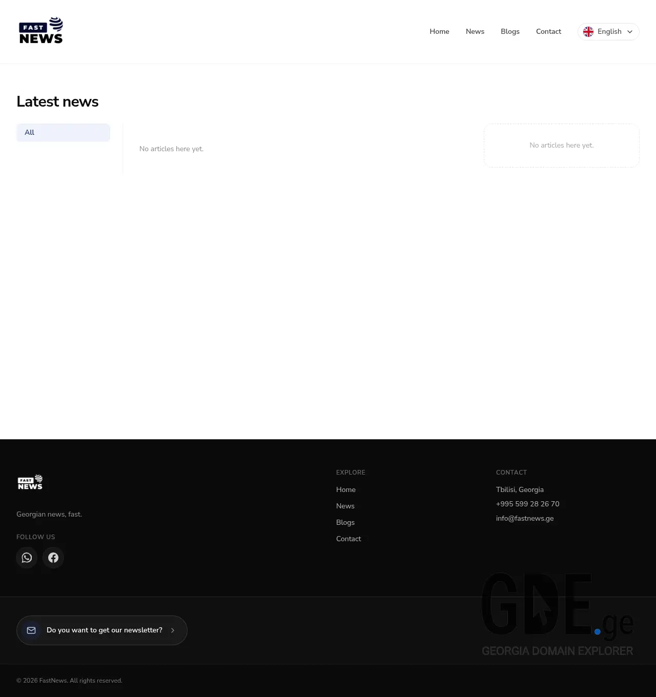 Screenshot of the site fastnews.ge at 2026-07-06