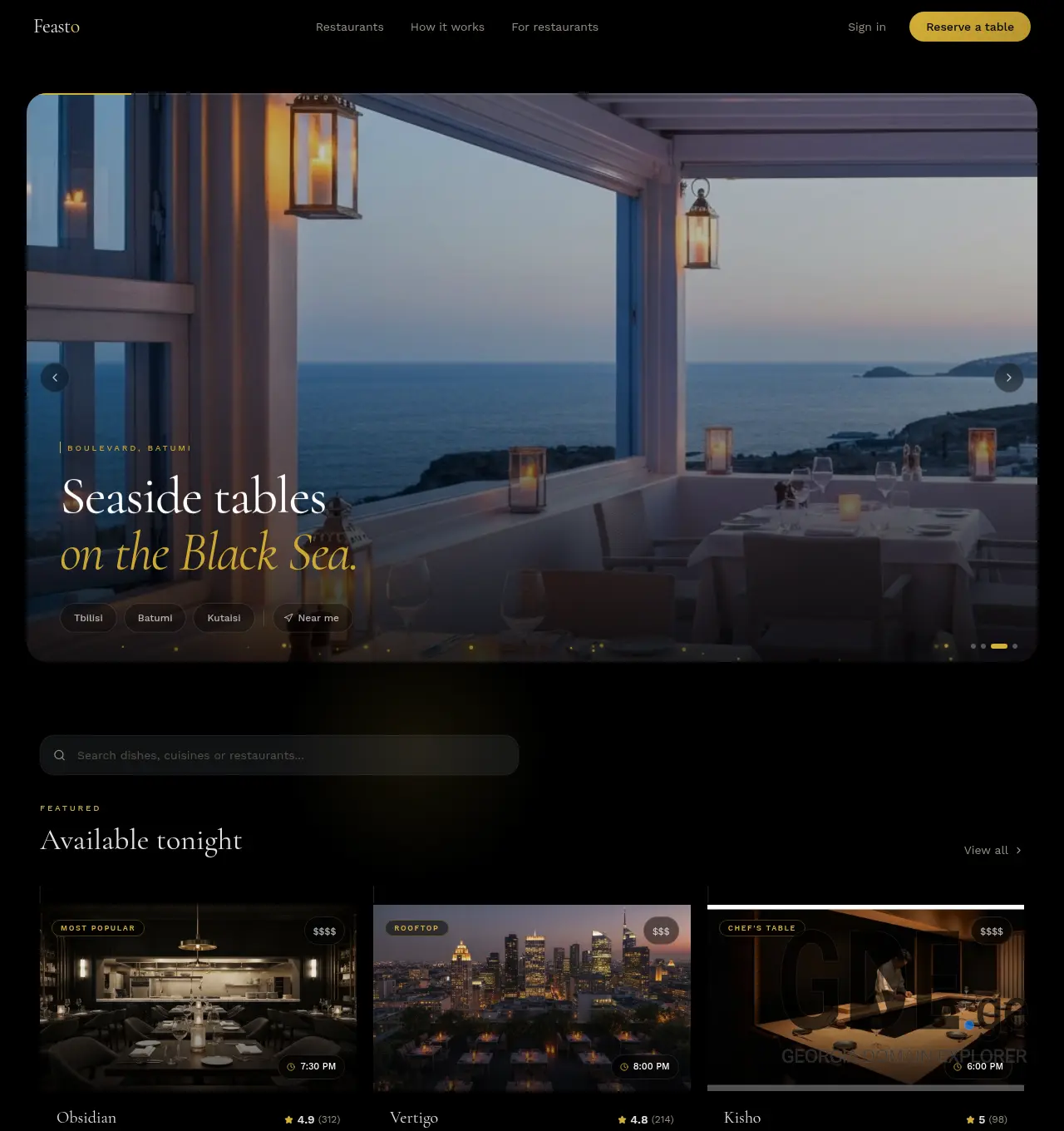 Screenshot of the site feasto.ge at 2026-04-30