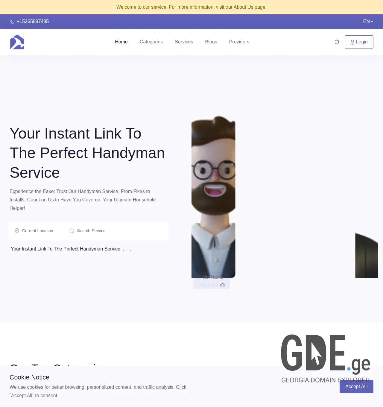 Screenshot of the site fixmasters.ge at 2026-06-12