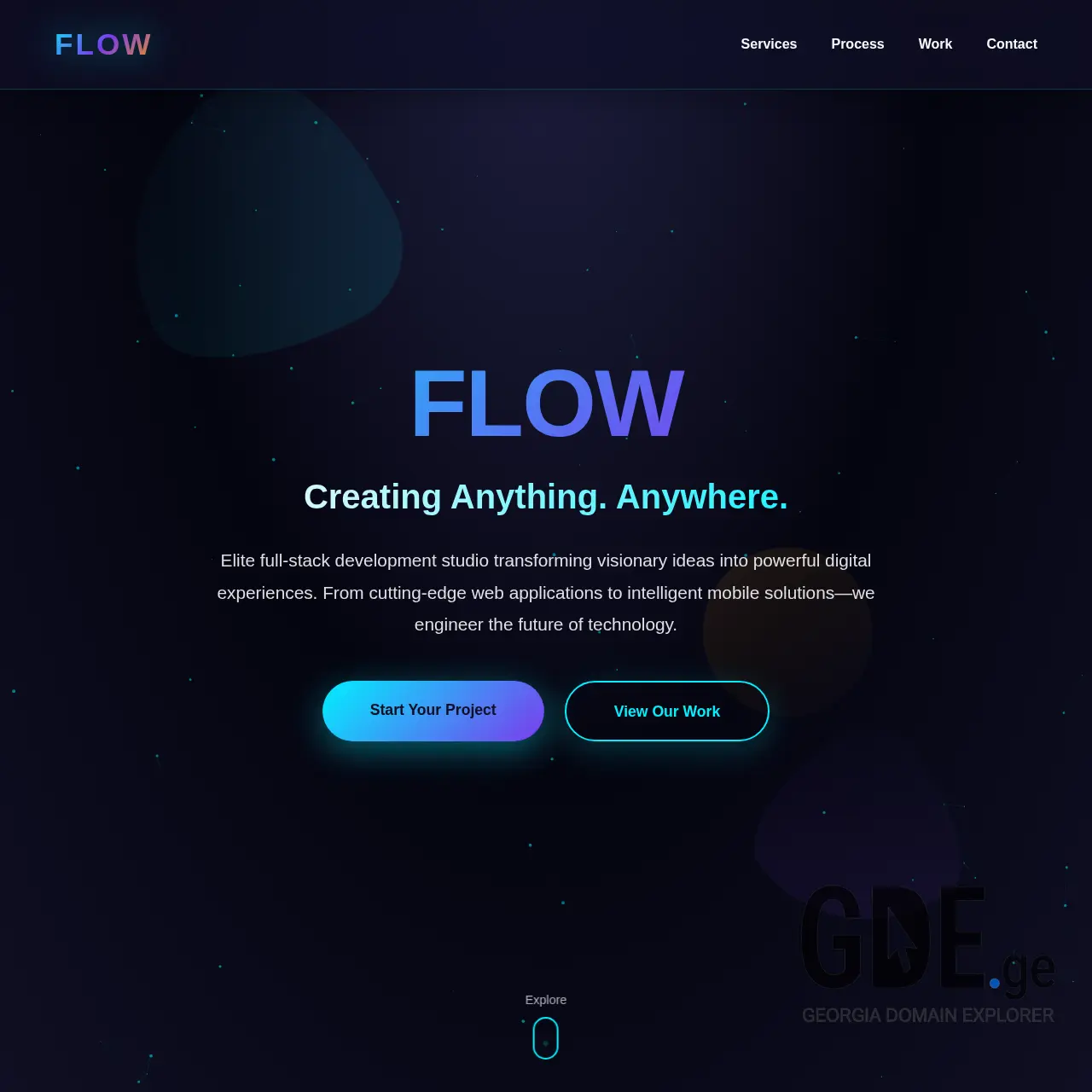 Screenshot of the site flow.ge at 2026-03-02