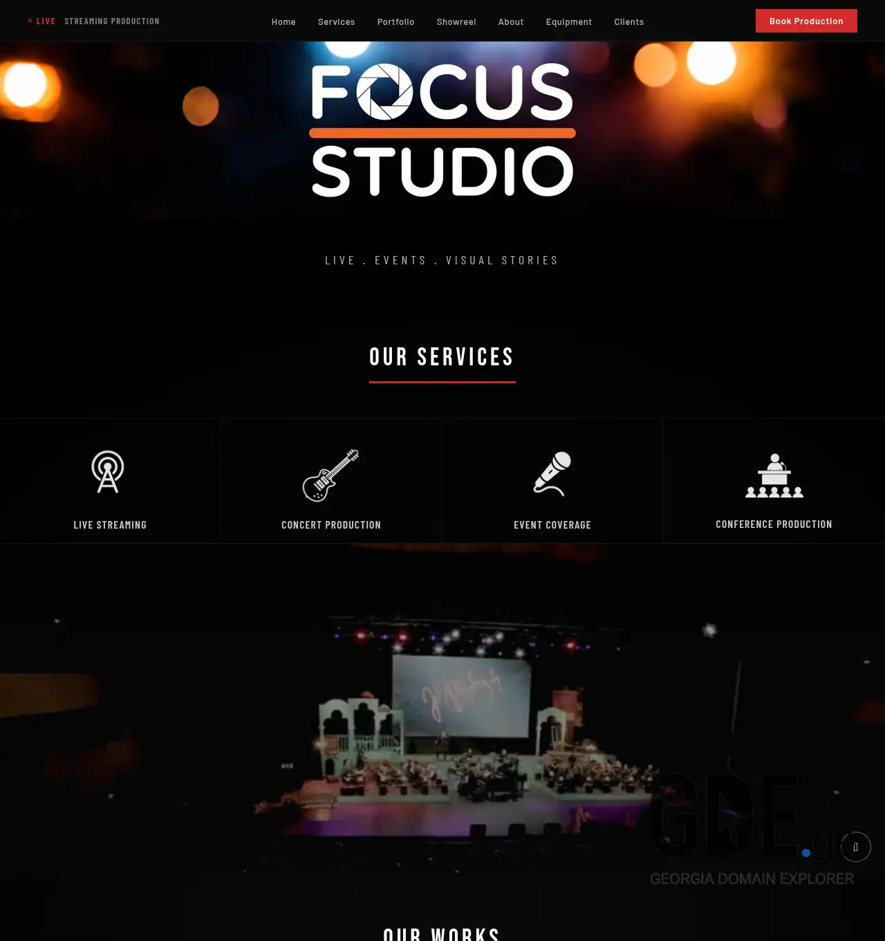 Screenshot of the site focusstudio.ge at 2026-04-08