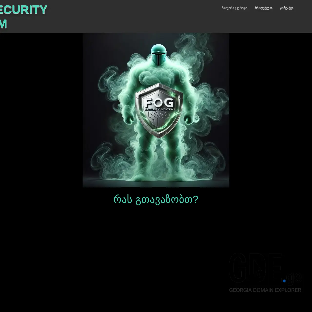Screenshot of the site fogss.ge at 2026-03-26