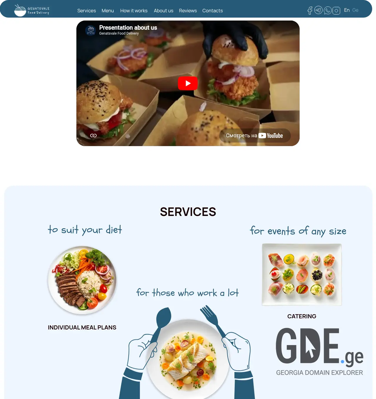 Screenshot of the site food-delivery.ge at 2026-05-09