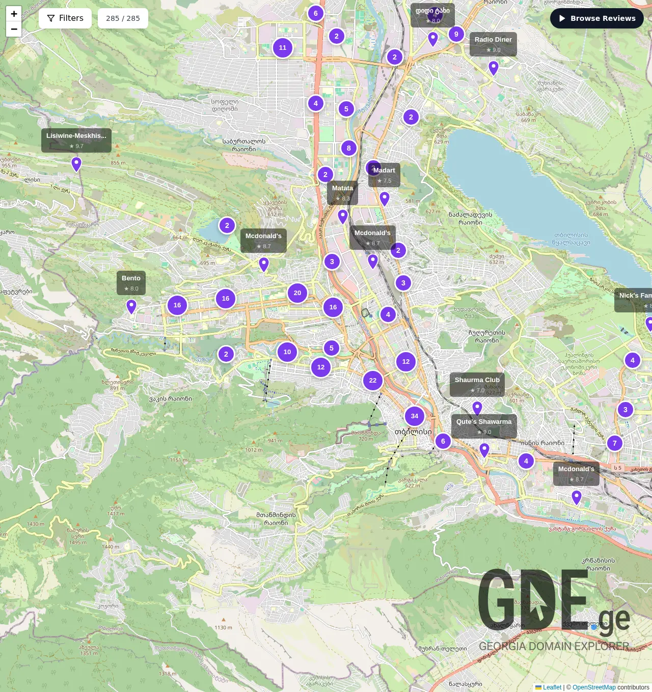 Screenshot of the site foodmap.ge at 2026-06-23