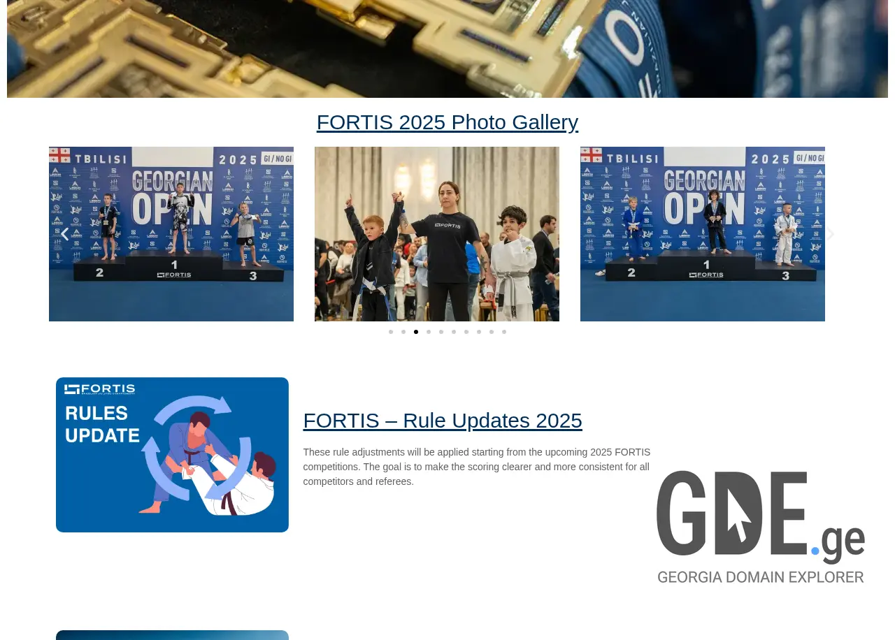 Screenshot of the site fortisbjj.ge at 2026-03-28