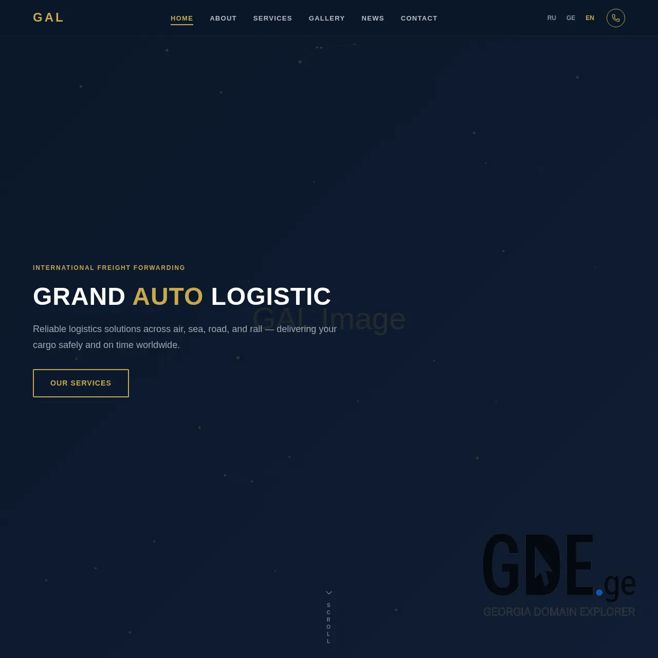 Screenshot of the site gal-car.ge at 2026-04-04