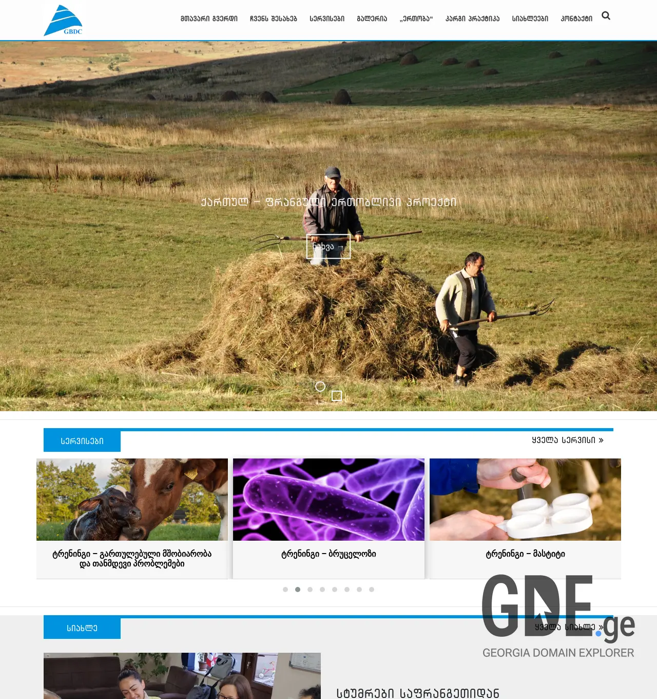 Screenshot of the site gbdcao.ge at 2026-06-18