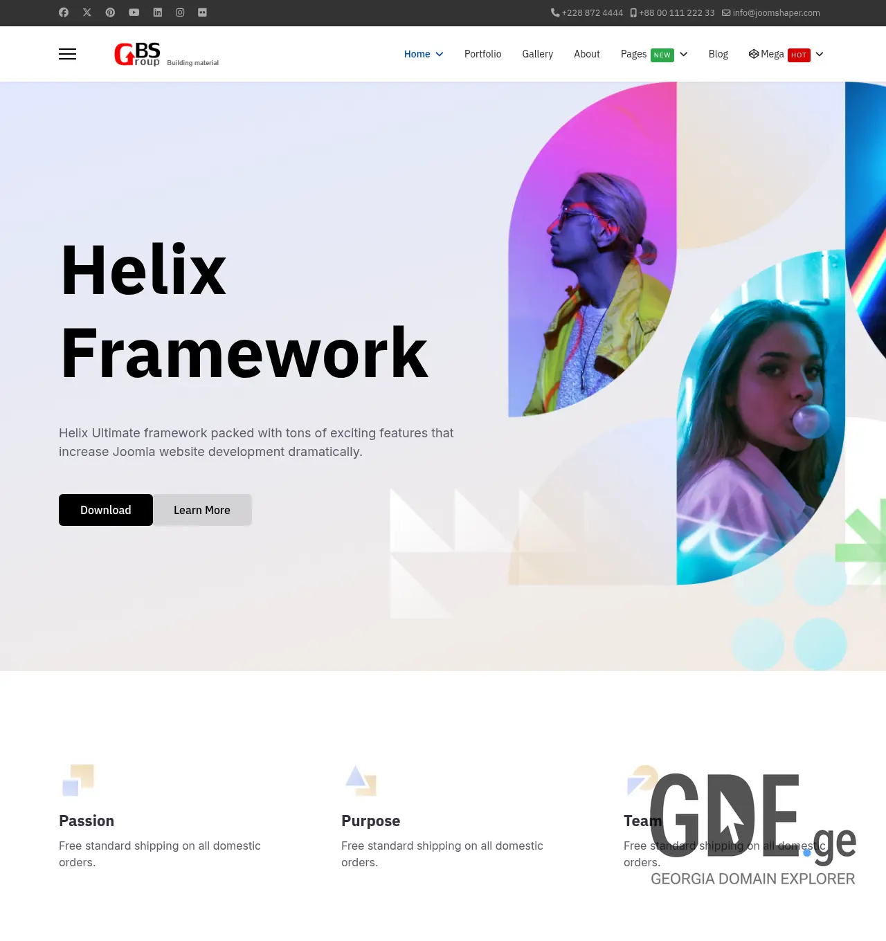 Screenshot of the site gbsgroup.ge at 2026-05-12
