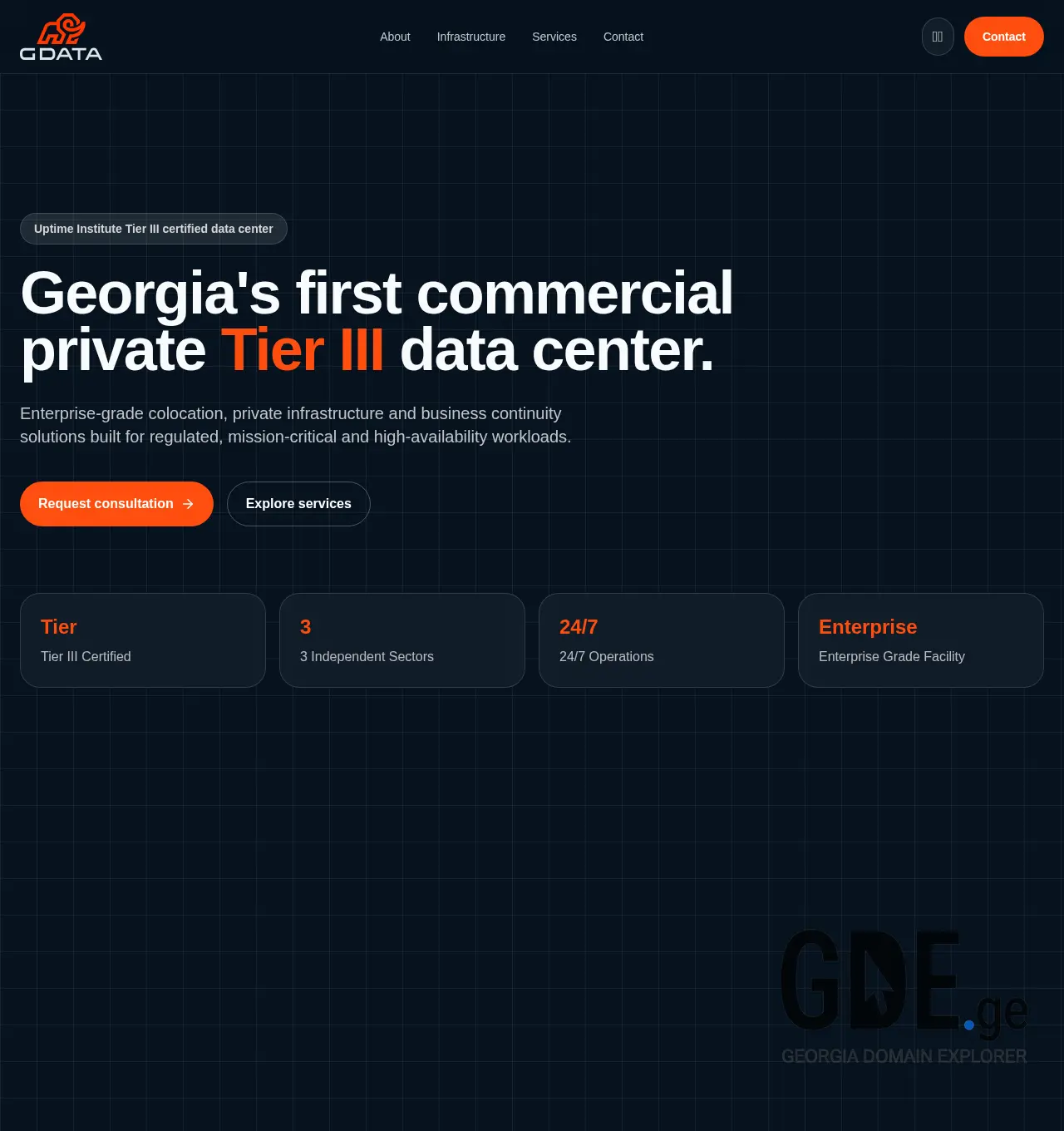 Screenshot of the site gdata.ge at 2026-06-10