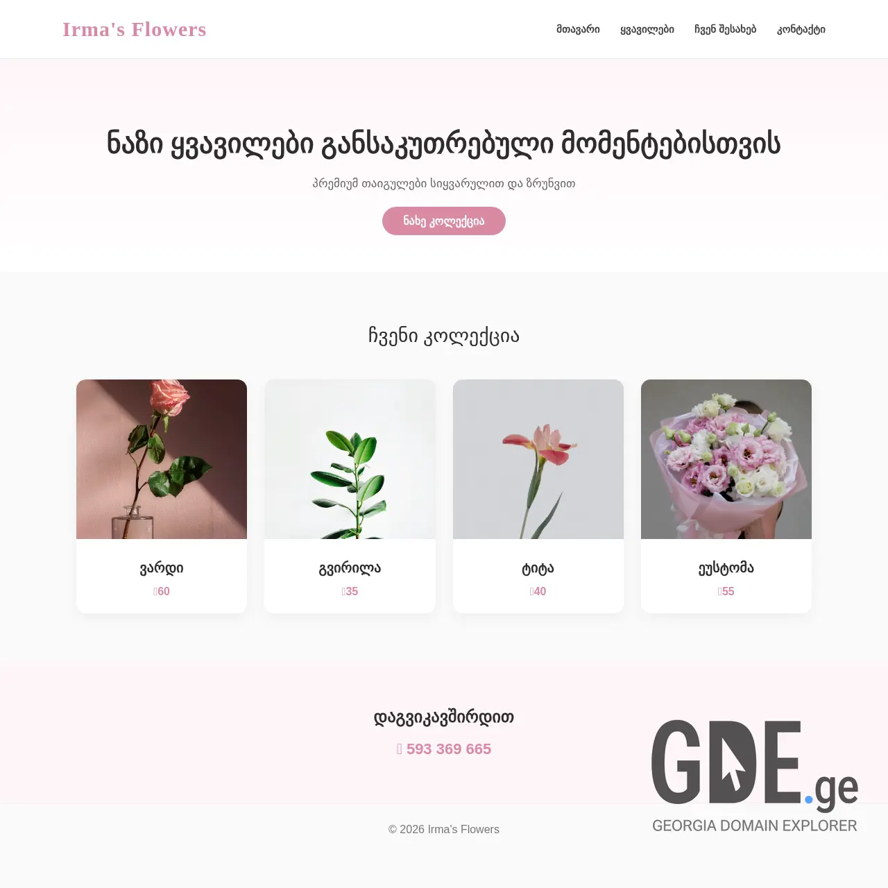 Screenshot of the site geo-windows.ge at 2026-03-28