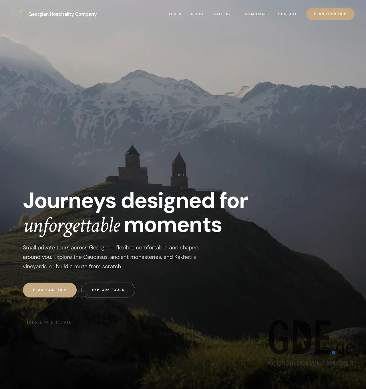 Screenshot of the site geohospitality.ge at 2026-04-27