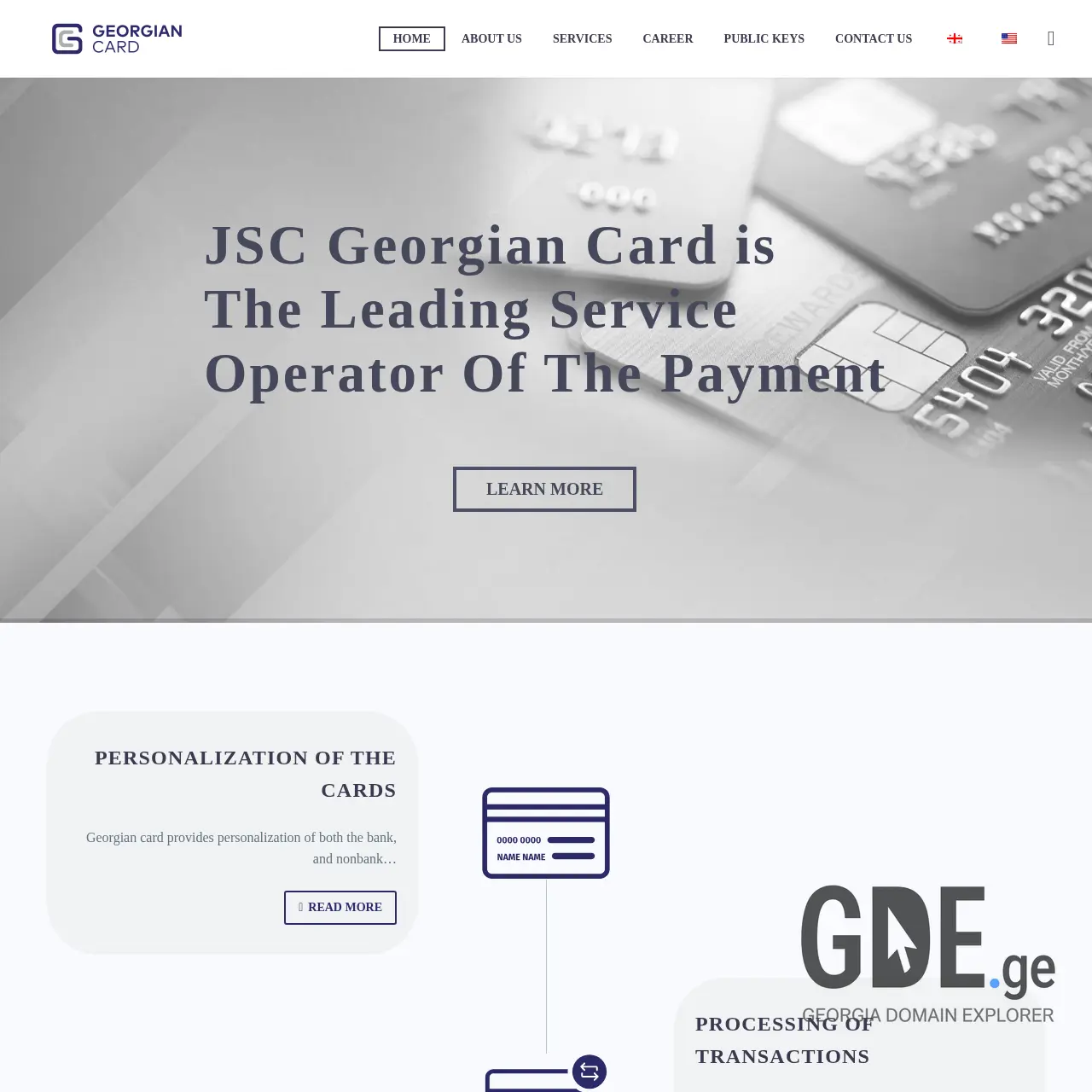 Screenshot of the site georgiancard.ge at 2026-03-30