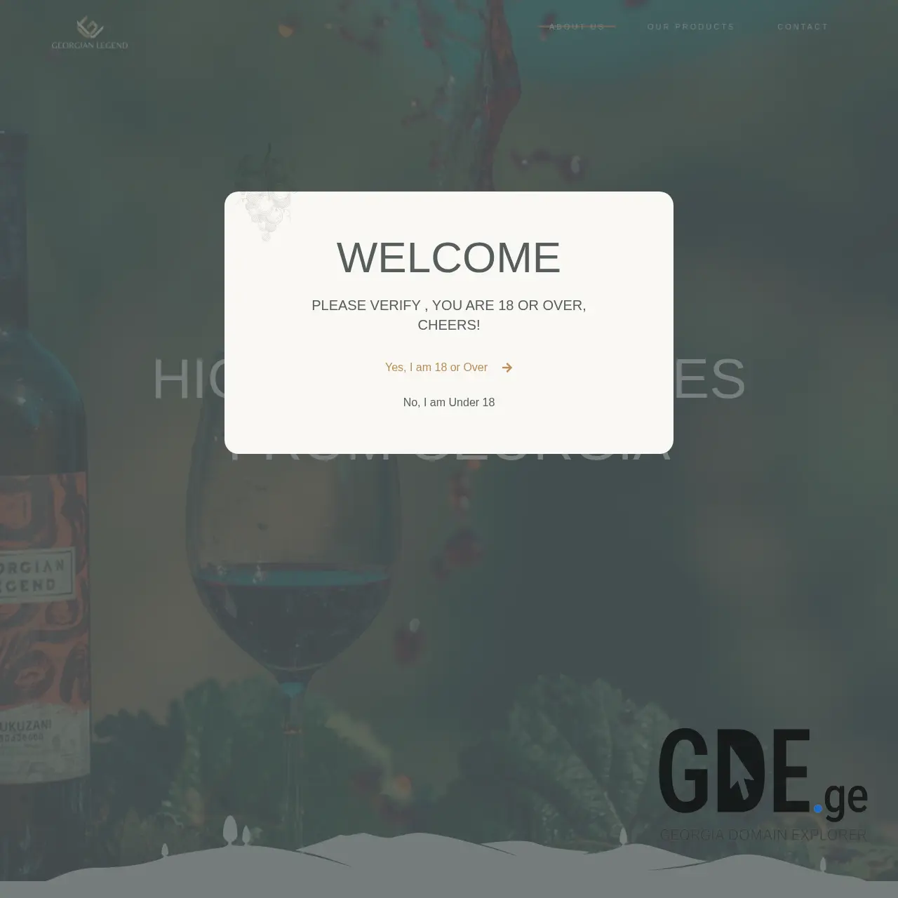 Screenshot of the site georgianlegend.com.ge at 2026-03-30