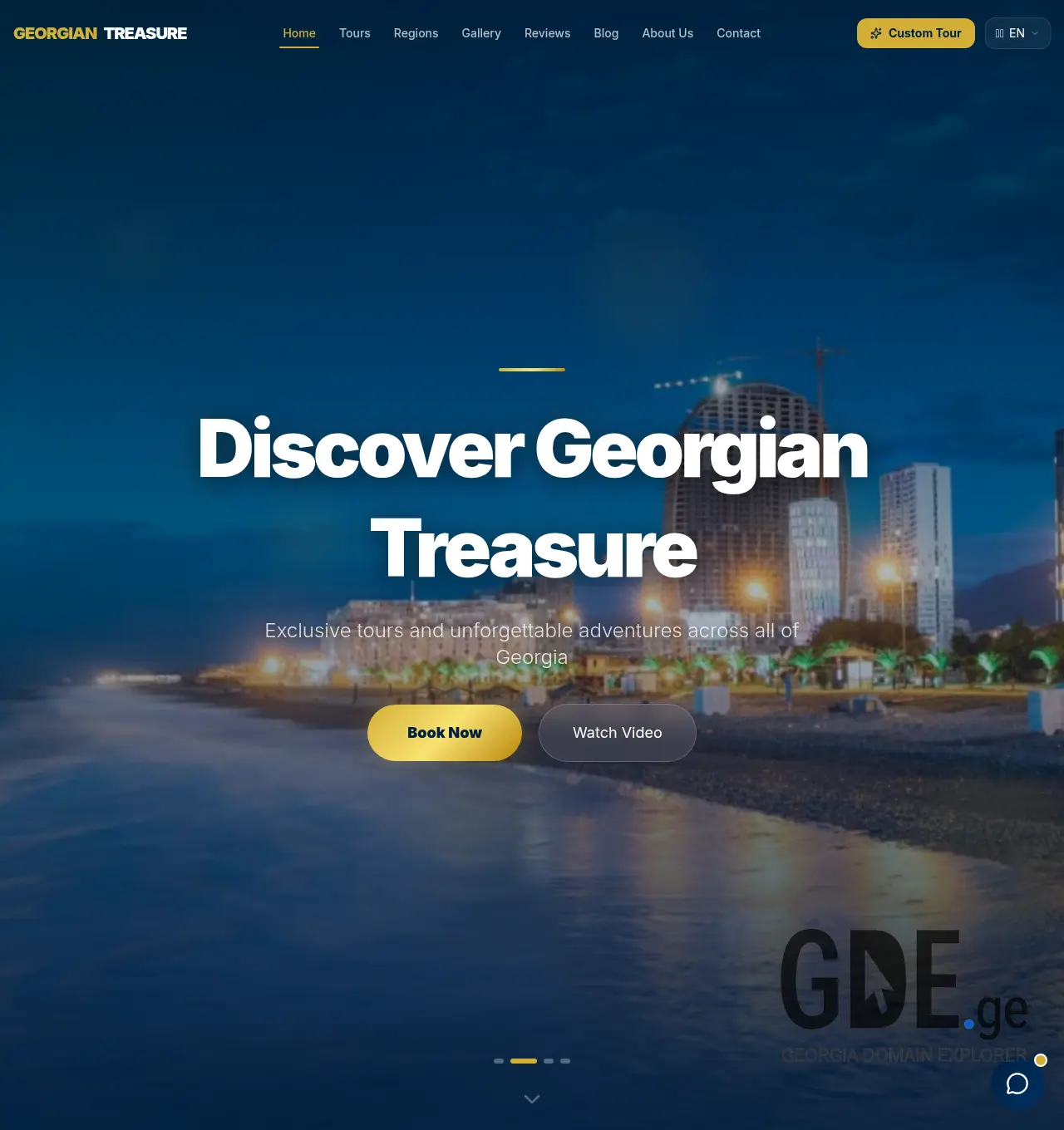 Screenshot of the site georgiantreasure.ge at 2026-05-09