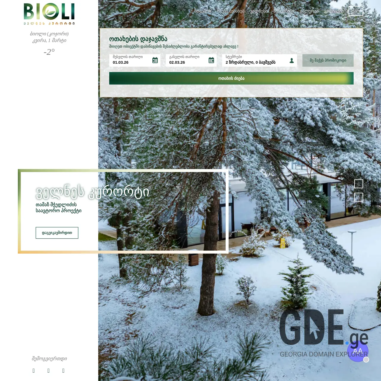 Screenshot of the site georgianwellness.ge at 2026-03-01
