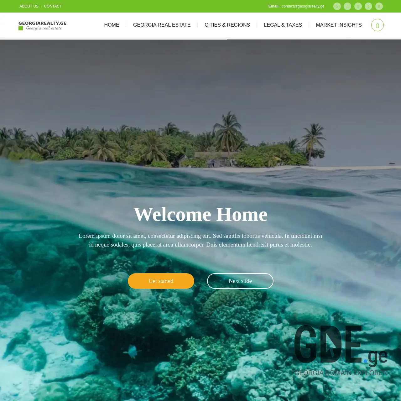 Screenshot of the site georgiarealty.ge at 2026-03-30