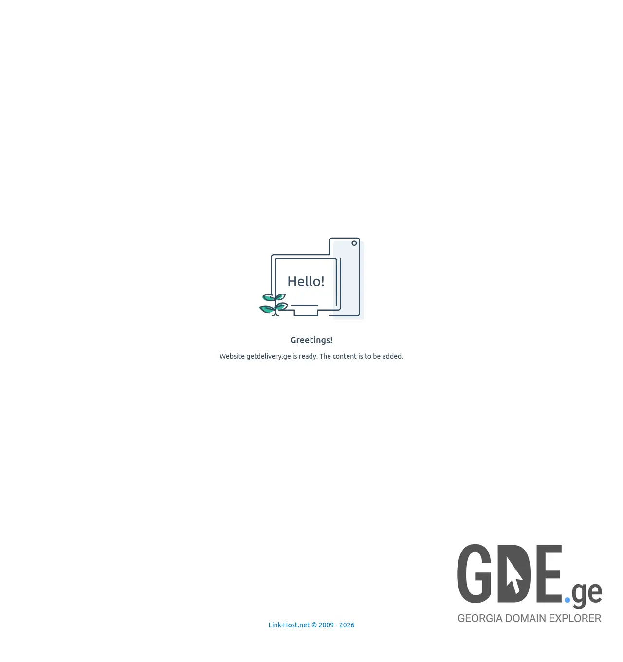 Screenshot of the site getdelivery.ge at 2026-07-13