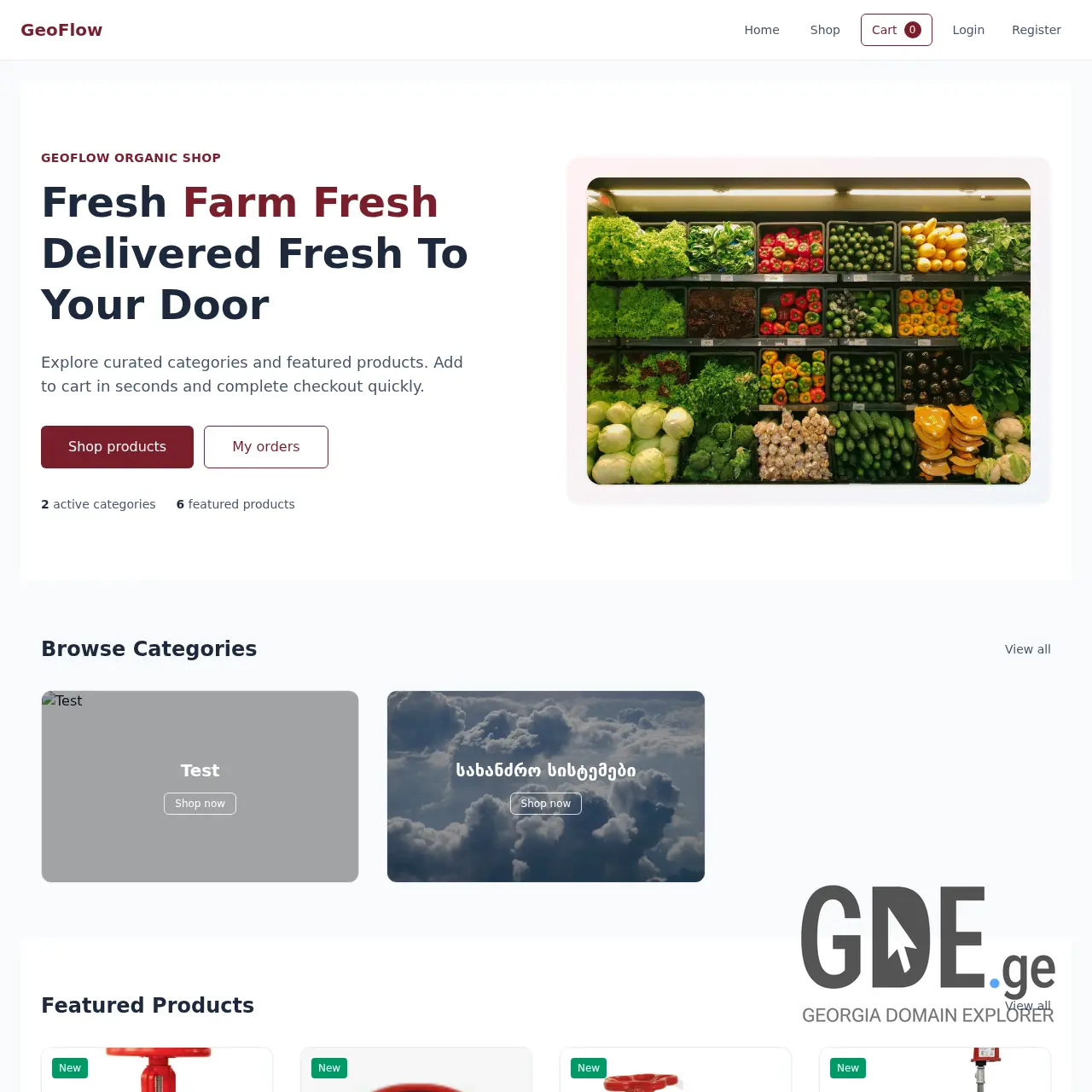 Screenshot of the site gfd.ge at 2026-03-28