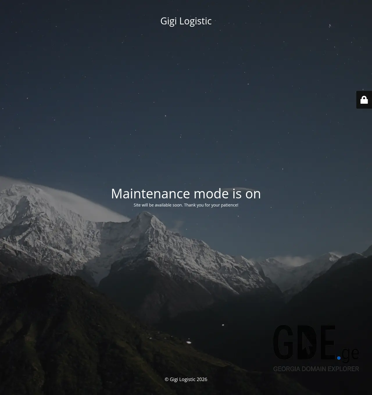 Screenshot of the site gigilogistic.ge at 2026-06-04