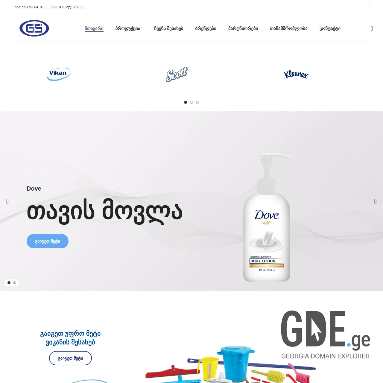 Screenshot of the site gisishop.ge at 2026-03-28