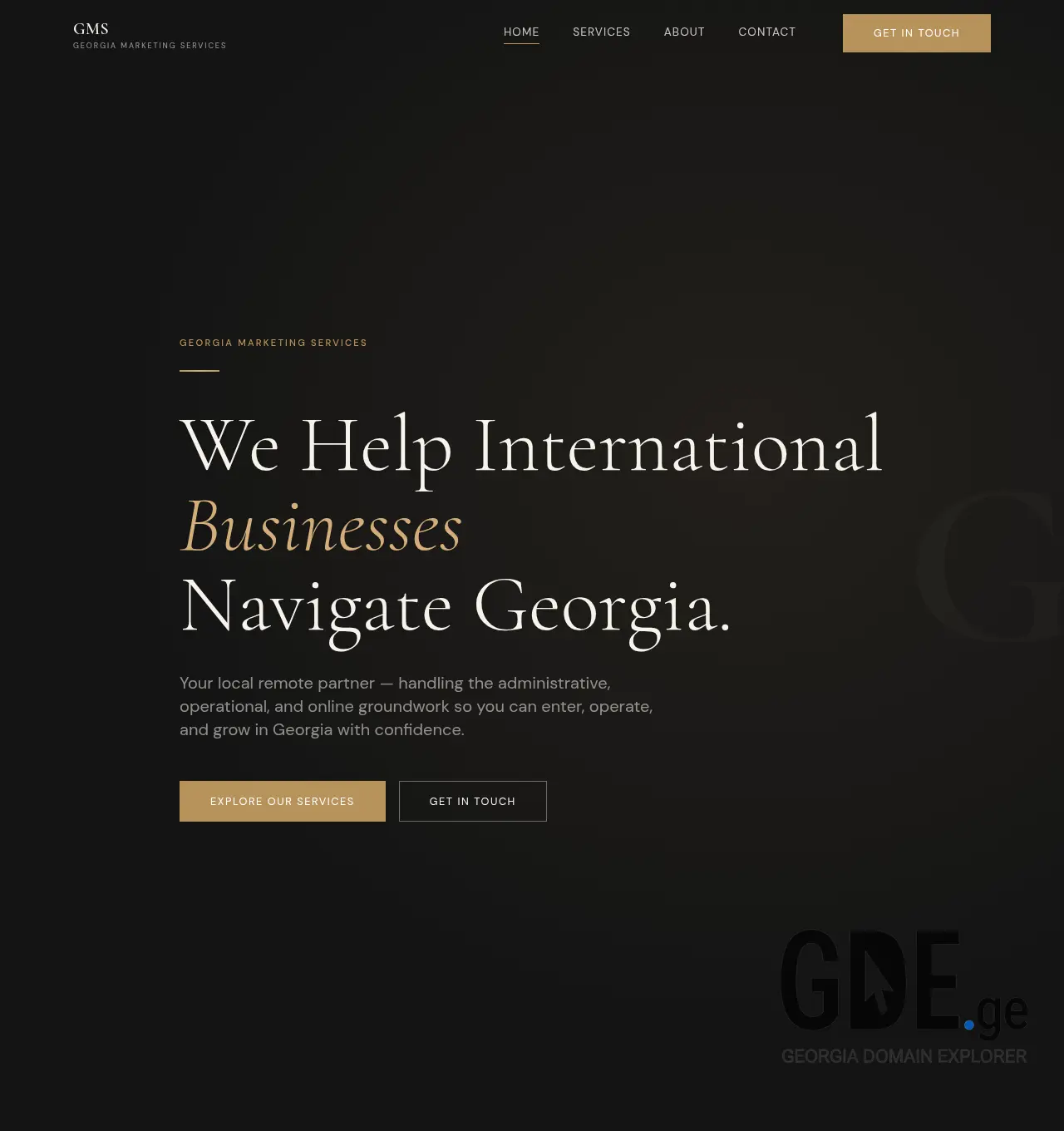 Screenshot of the site gmsonline.ge at 2026-04-06