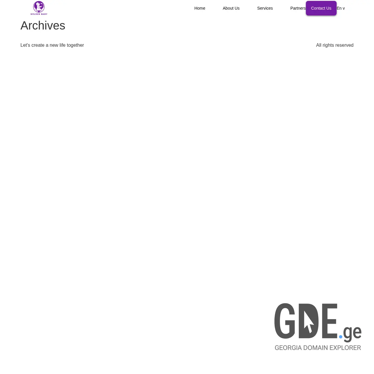 Screenshot of the site goldenbaby.ge at 2026-03-18