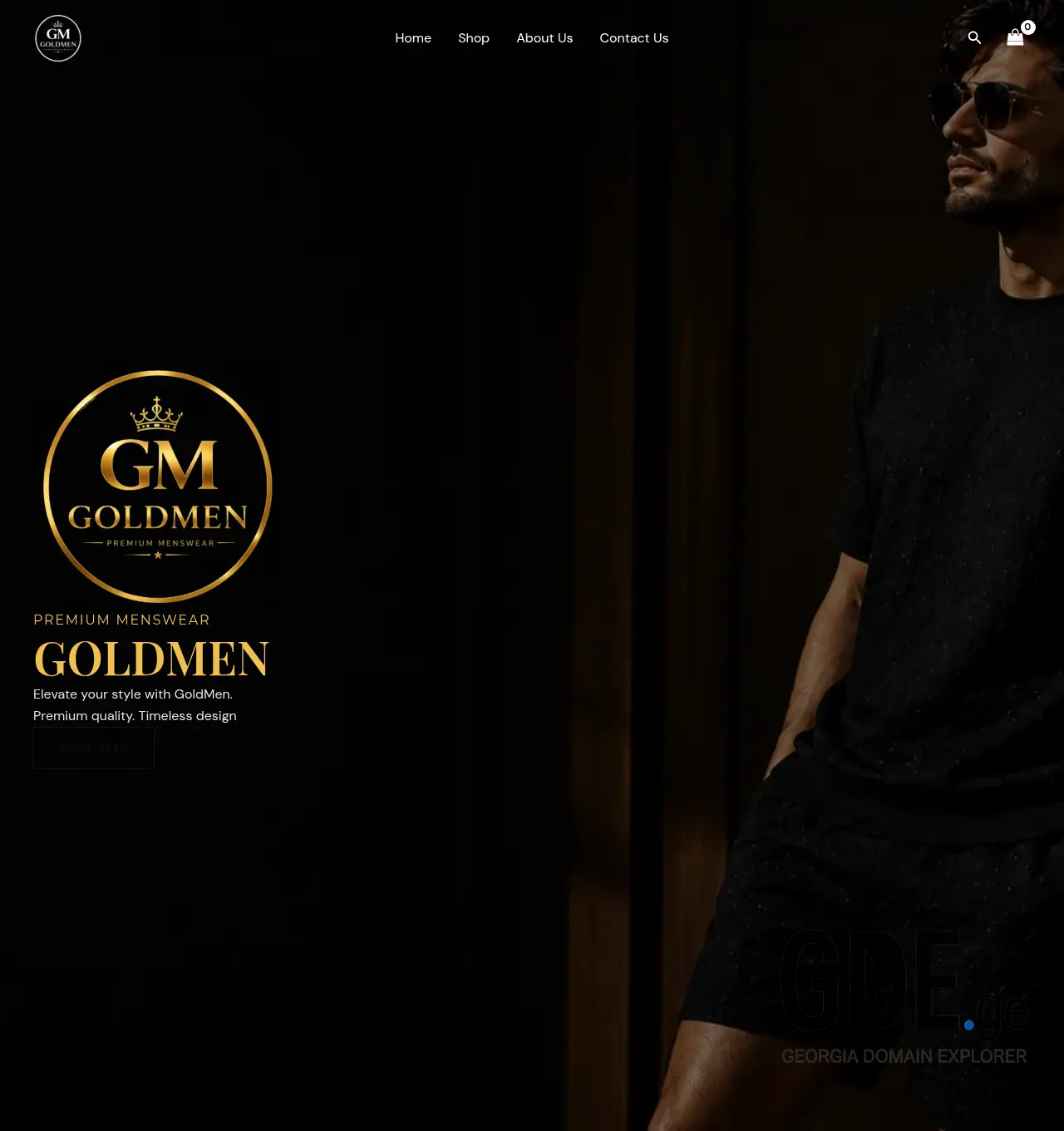 Screenshot of the site goldmen.ge at 2026-05-09